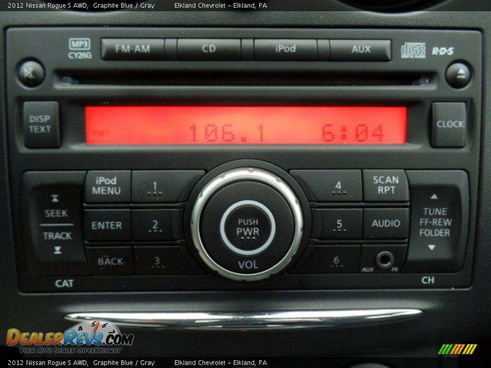 2012 Nissan Rogue S AWD Graphite Blue / Gray Photo #26