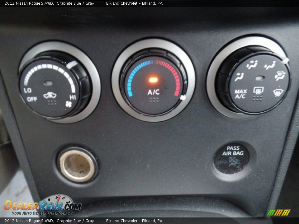 2012 Nissan Rogue S AWD Graphite Blue / Gray Photo #30