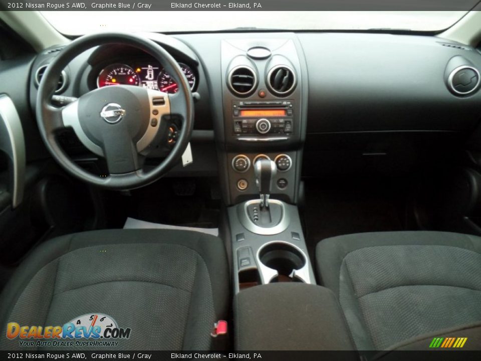 2012 Nissan Rogue S AWD Graphite Blue / Gray Photo #34