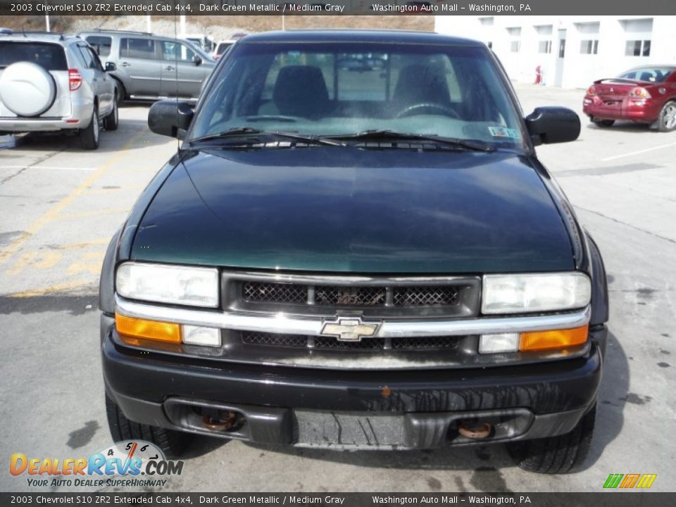 2003 Chevrolet S10 ZR2 Extended Cab 4x4 Dark Green Metallic / Medium Gray Photo #5
