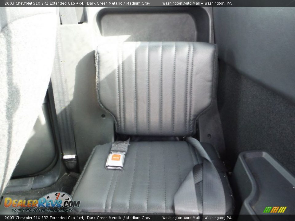2003 Chevrolet S10 ZR2 Extended Cab 4x4 Dark Green Metallic / Medium Gray Photo #14