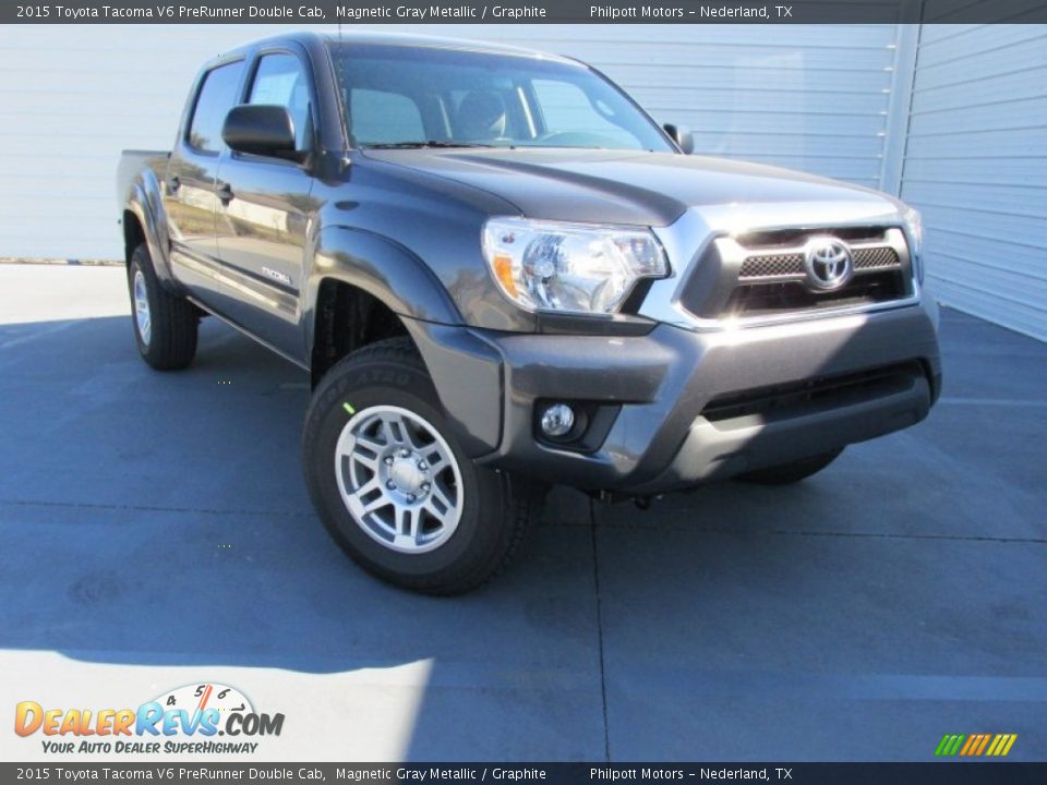 2015 Toyota Tacoma V6 PreRunner Double Cab Magnetic Gray Metallic / Graphite Photo #1