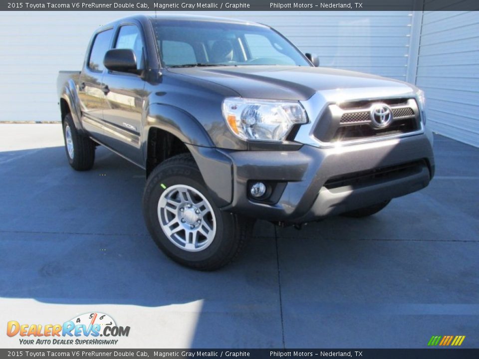 2015 Toyota Tacoma V6 PreRunner Double Cab Magnetic Gray Metallic / Graphite Photo #2