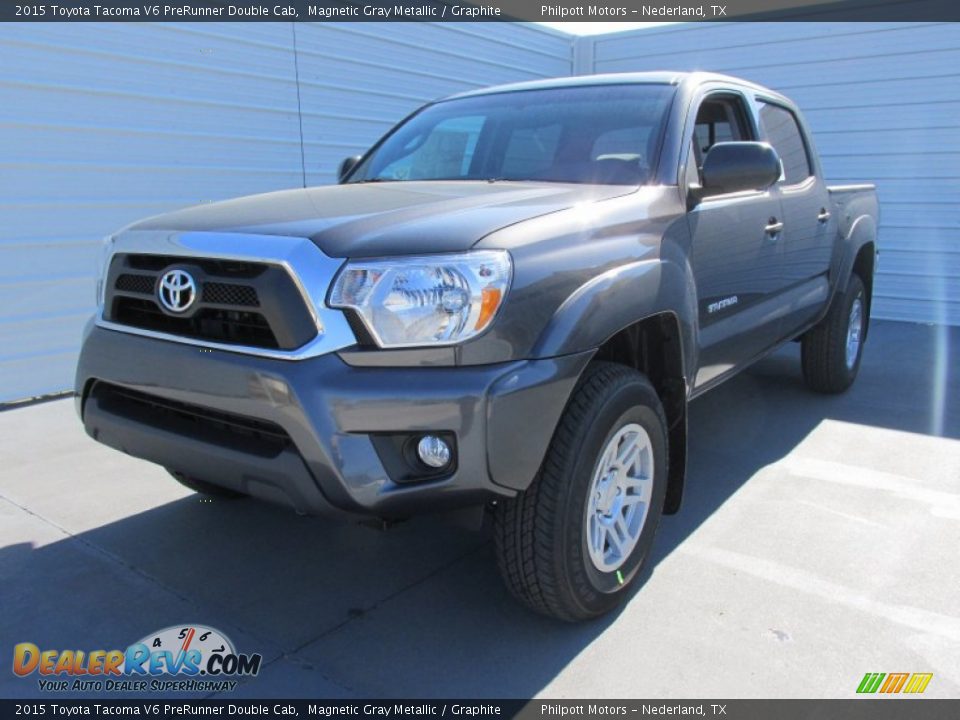 2015 Toyota Tacoma V6 PreRunner Double Cab Magnetic Gray Metallic / Graphite Photo #7