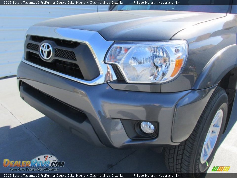 2015 Toyota Tacoma V6 PreRunner Double Cab Magnetic Gray Metallic / Graphite Photo #10