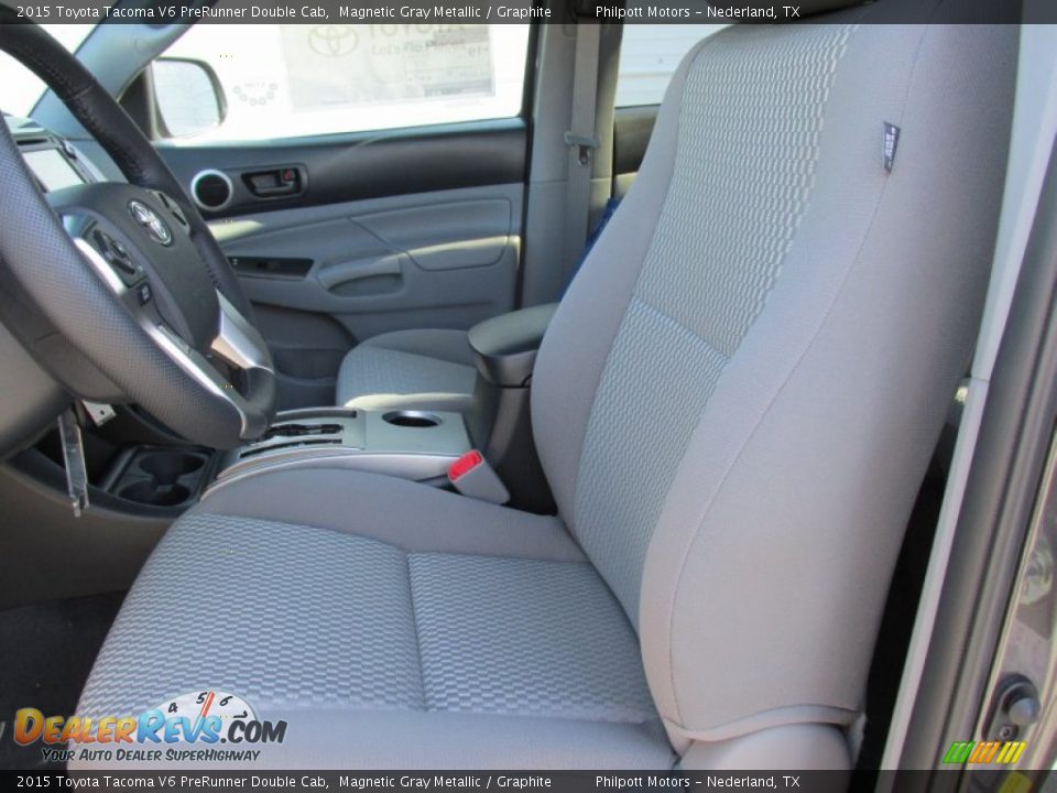 2015 Toyota Tacoma V6 PreRunner Double Cab Magnetic Gray Metallic / Graphite Photo #21