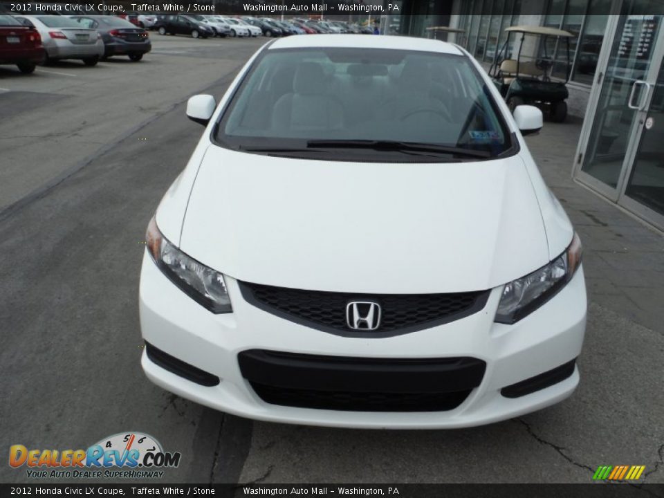 2012 Honda Civic LX Coupe Taffeta White / Stone Photo #4