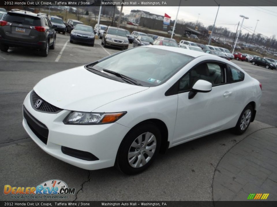 2012 Honda Civic LX Coupe Taffeta White / Stone Photo #5