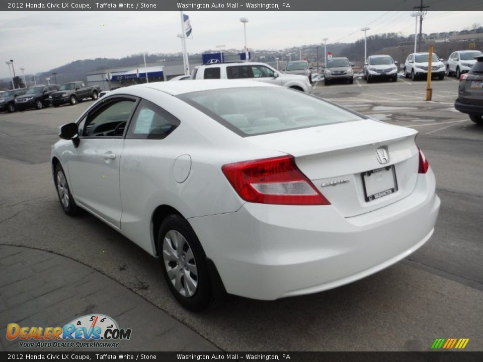 2012 Honda Civic LX Coupe Taffeta White / Stone Photo #6