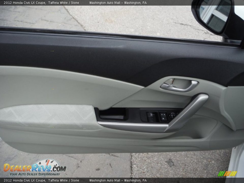 2012 Honda Civic LX Coupe Taffeta White / Stone Photo #10