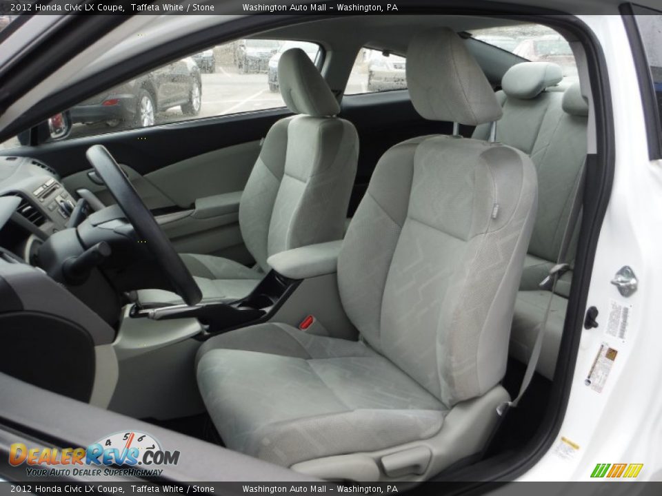 2012 Honda Civic LX Coupe Taffeta White / Stone Photo #11