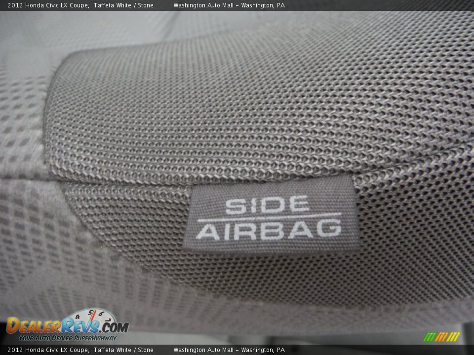 2012 Honda Civic LX Coupe Taffeta White / Stone Photo #12