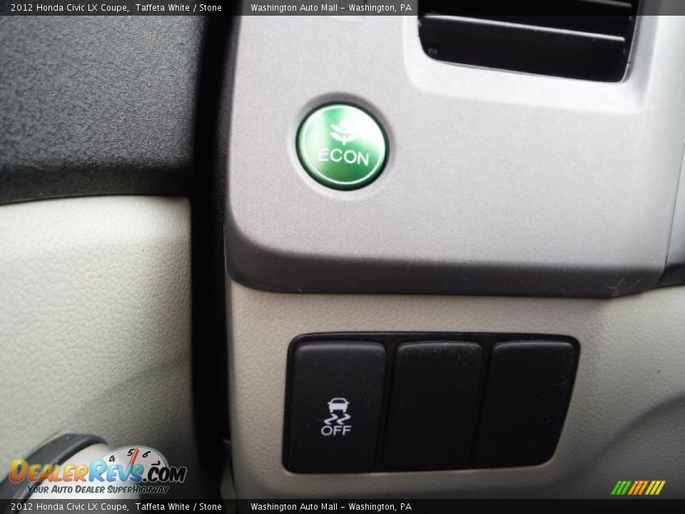 2012 Honda Civic LX Coupe Taffeta White / Stone Photo #15