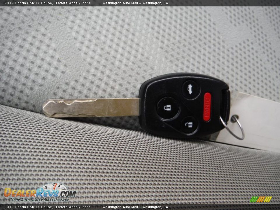 2012 Honda Civic LX Coupe Taffeta White / Stone Photo #18
