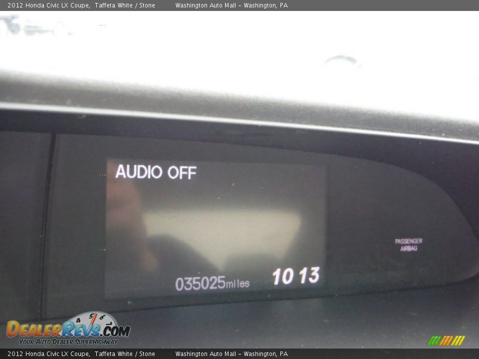 2012 Honda Civic LX Coupe Taffeta White / Stone Photo #20