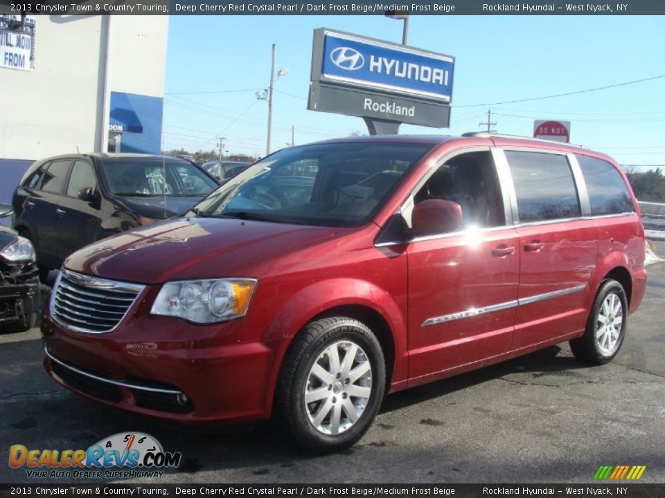 2013 Chrysler Town & Country Touring Deep Cherry Red Crystal Pearl / Dark Frost Beige/Medium Frost Beige Photo #1