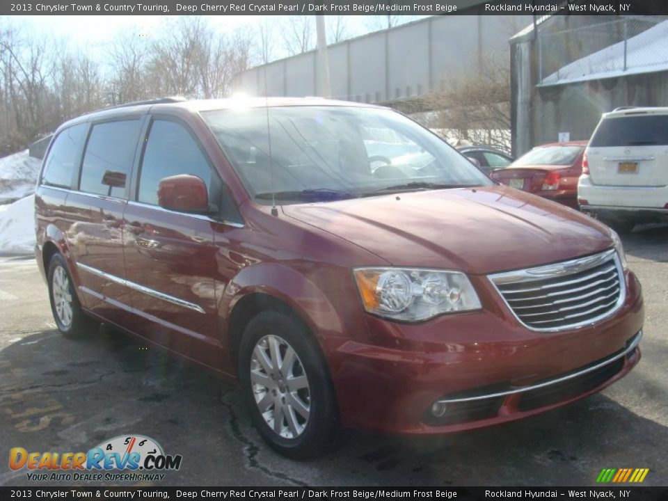 2013 Chrysler Town & Country Touring Deep Cherry Red Crystal Pearl / Dark Frost Beige/Medium Frost Beige Photo #3