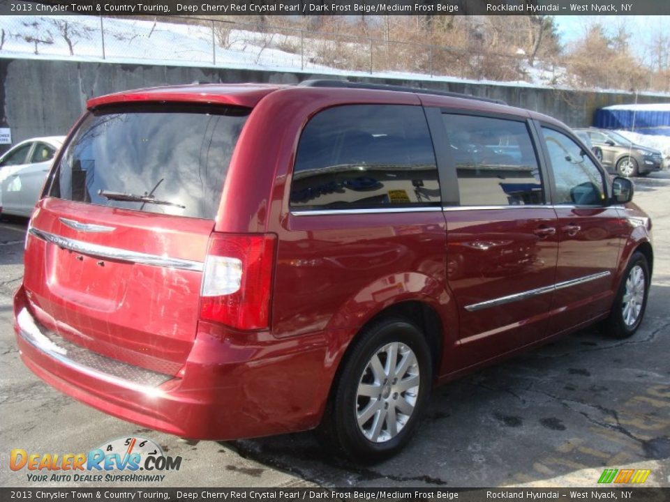 2013 Chrysler Town & Country Touring Deep Cherry Red Crystal Pearl / Dark Frost Beige/Medium Frost Beige Photo #4
