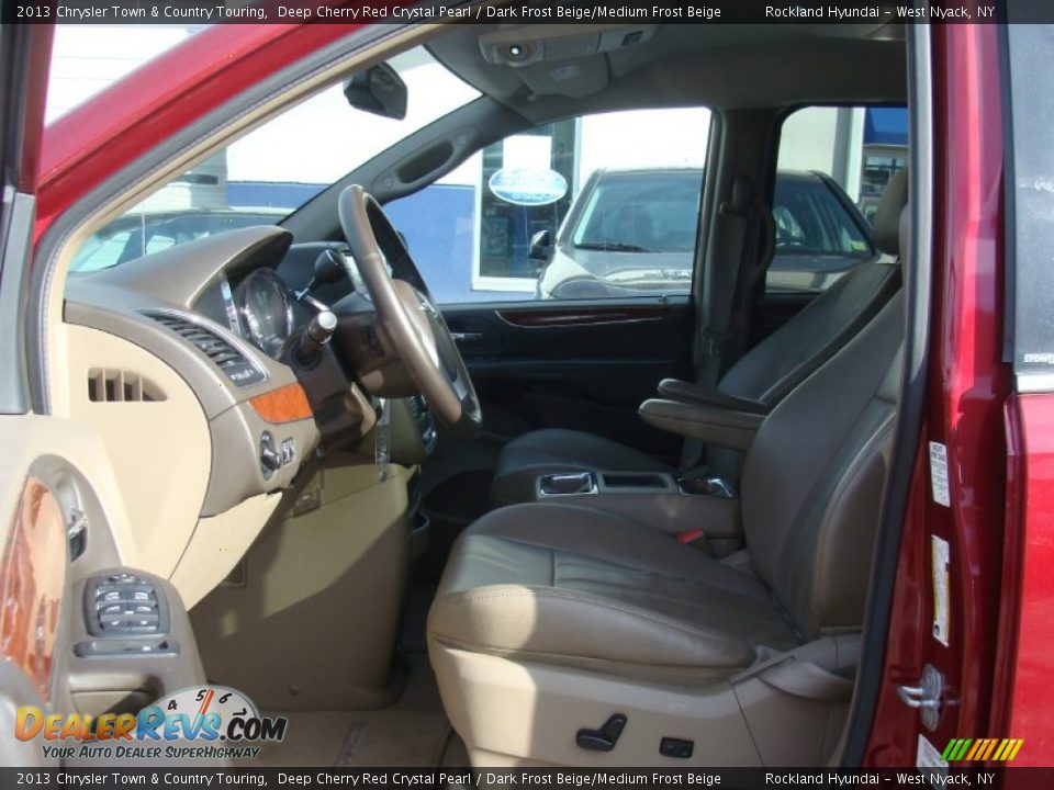 2013 Chrysler Town & Country Touring Deep Cherry Red Crystal Pearl / Dark Frost Beige/Medium Frost Beige Photo #10