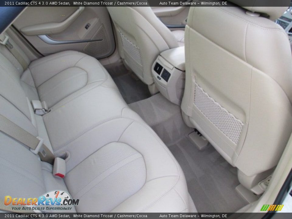 2011 Cadillac CTS 4 3.0 AWD Sedan White Diamond Tricoat / Cashmere/Cocoa Photo #20