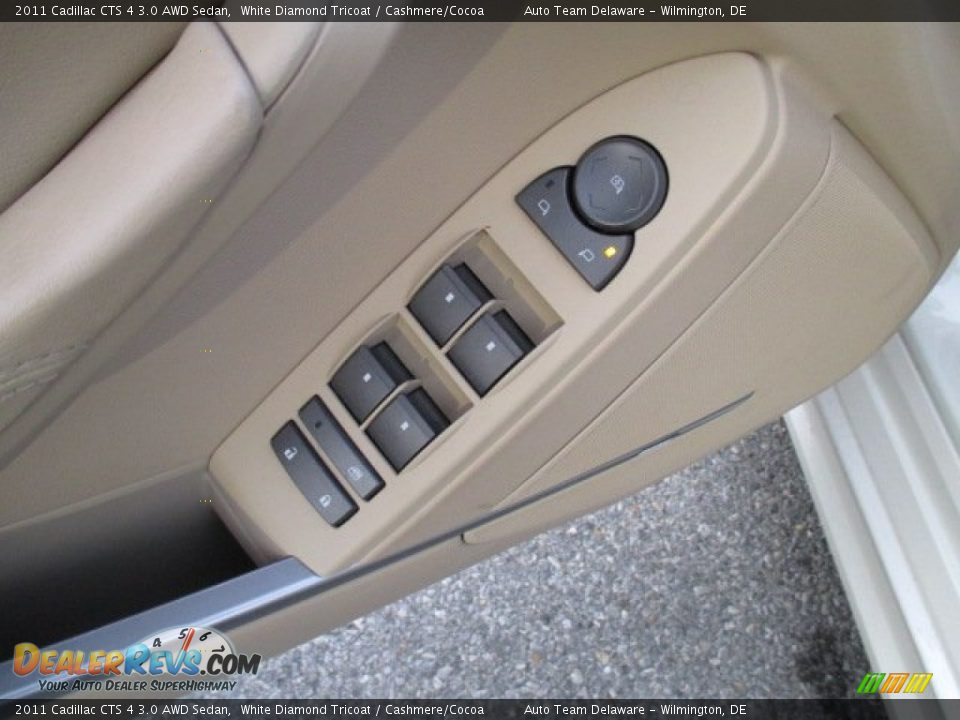 2011 Cadillac CTS 4 3.0 AWD Sedan White Diamond Tricoat / Cashmere/Cocoa Photo #33
