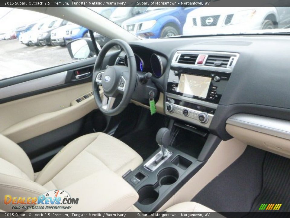 2015 Subaru Outback 2.5i Premium Tungsten Metallic / Warm Ivory Photo #11