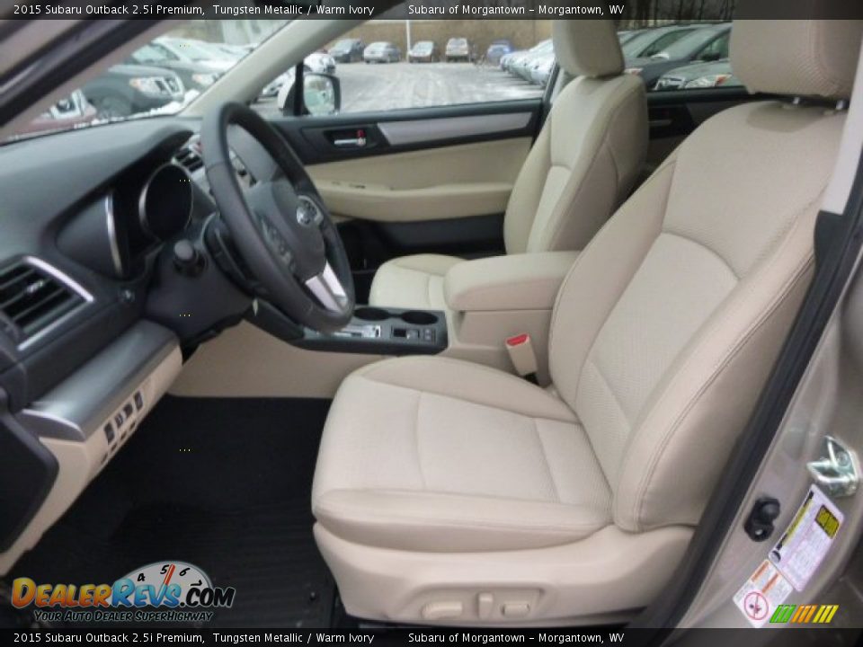2015 Subaru Outback 2.5i Premium Tungsten Metallic / Warm Ivory Photo #16