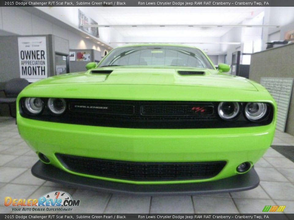 2015 Dodge Challenger R/T Scat Pack Sublime Green Pearl / Black Photo #7