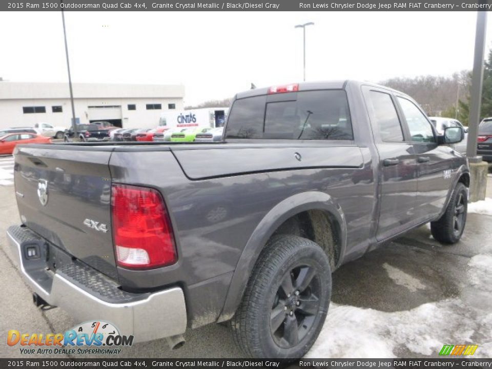 2015 Ram 1500 Outdoorsman Quad Cab 4x4 Granite Crystal Metallic / Black/Diesel Gray Photo #5