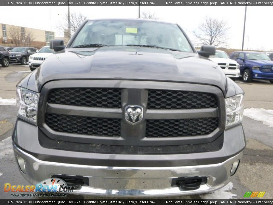 2015 Ram 1500 Outdoorsman Quad Cab 4x4 Granite Crystal Metallic / Black/Diesel Gray Photo #9