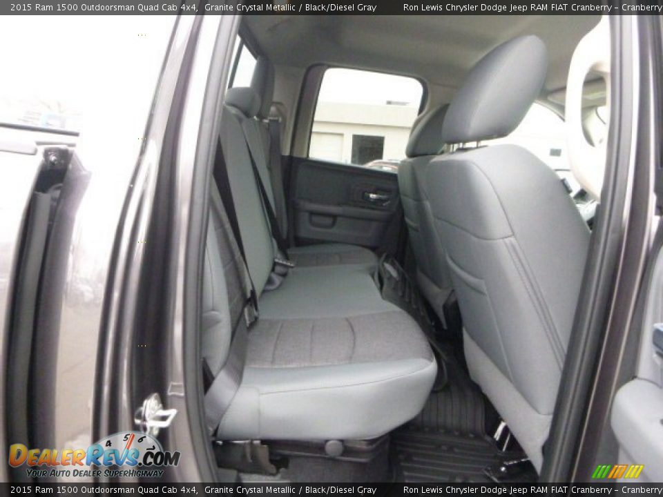 2015 Ram 1500 Outdoorsman Quad Cab 4x4 Granite Crystal Metallic / Black/Diesel Gray Photo #12