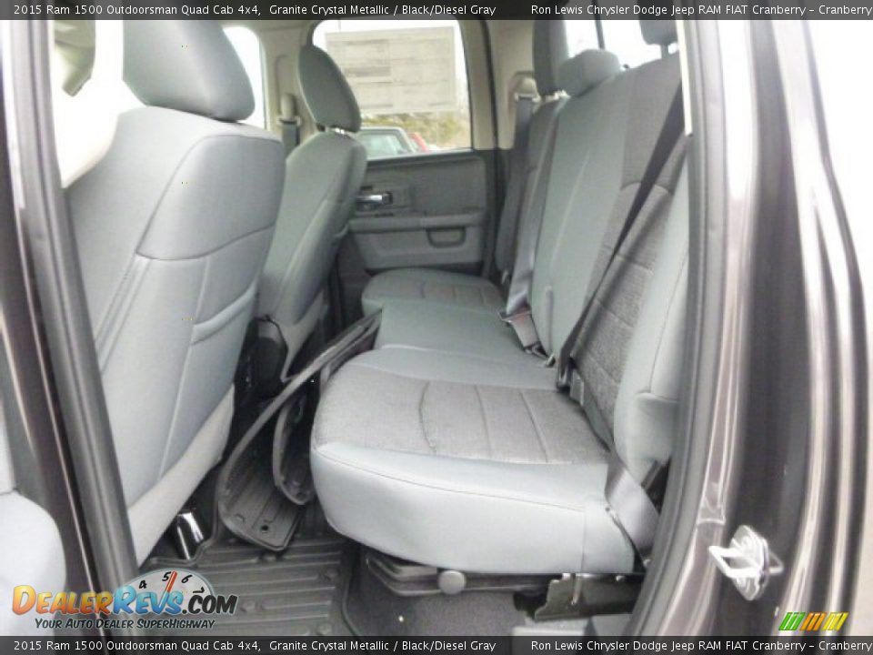 2015 Ram 1500 Outdoorsman Quad Cab 4x4 Granite Crystal Metallic / Black/Diesel Gray Photo #13
