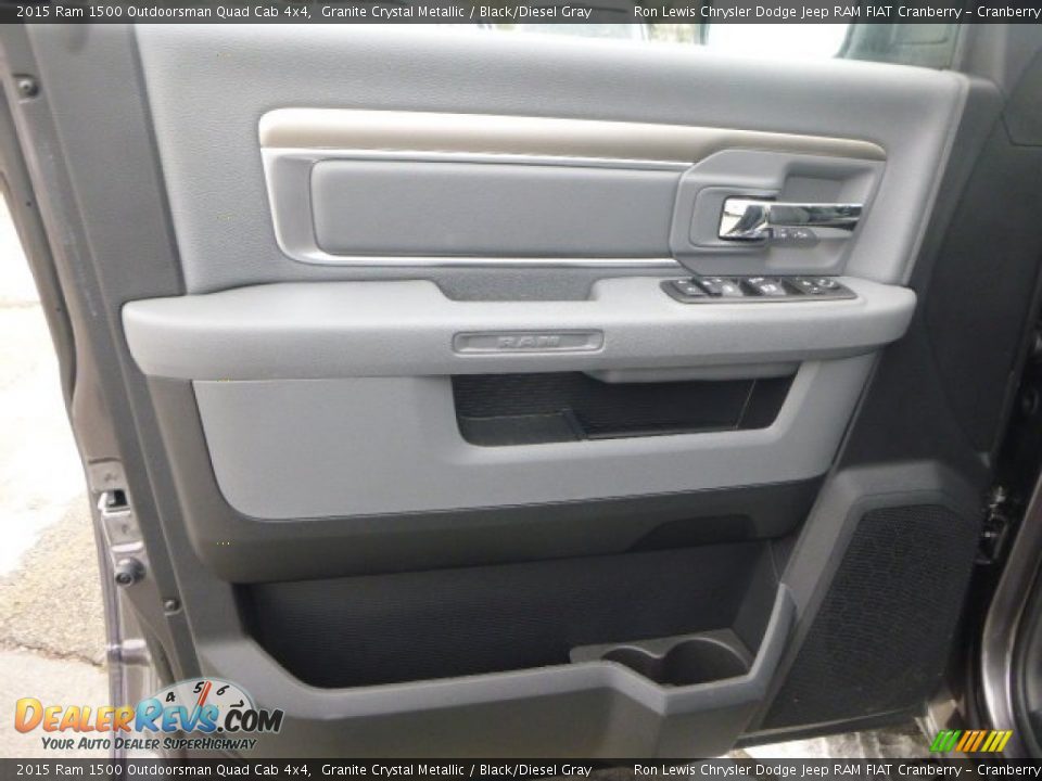 2015 Ram 1500 Outdoorsman Quad Cab 4x4 Granite Crystal Metallic / Black/Diesel Gray Photo #15