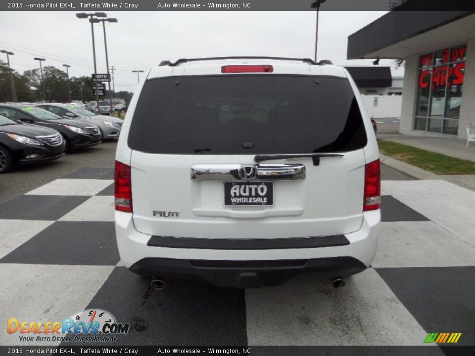 2015 Honda Pilot EX-L Taffeta White / Gray Photo #4