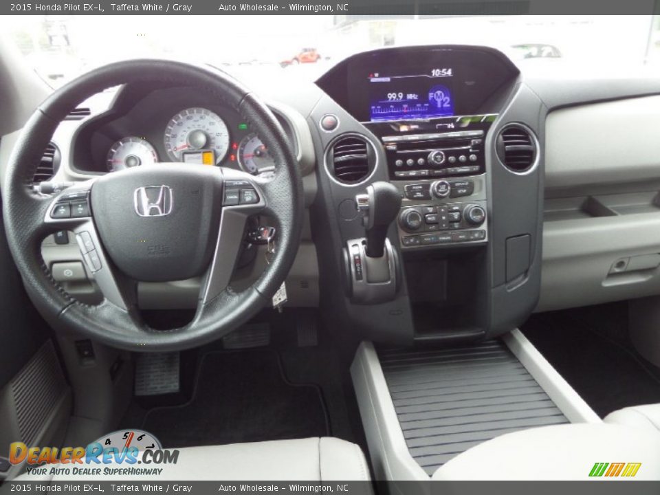2015 Honda Pilot EX-L Taffeta White / Gray Photo #15
