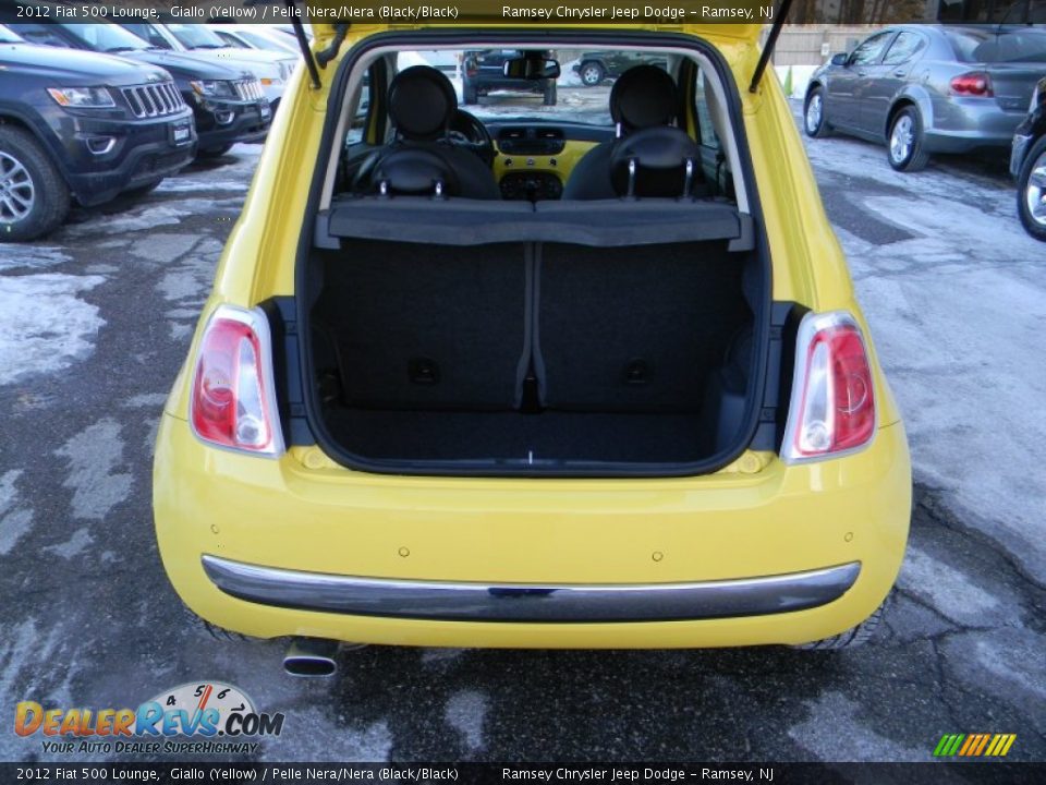2012 Fiat 500 Lounge Giallo (Yellow) / Pelle Nera/Nera (Black/Black) Photo #8