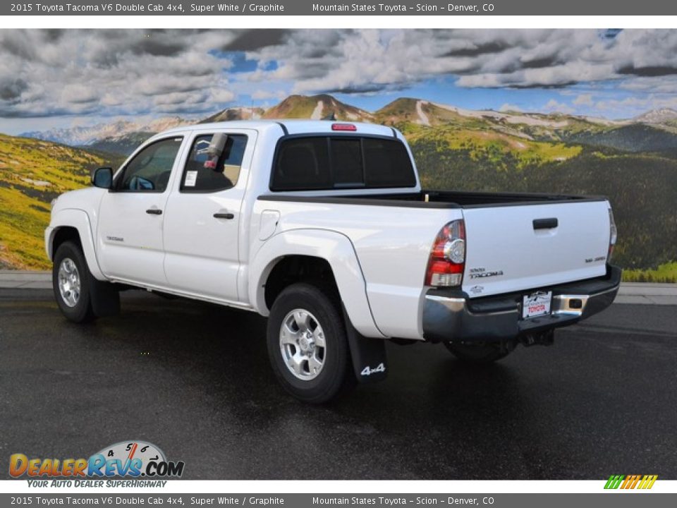 2015 Toyota Tacoma V6 Double Cab 4x4 Super White / Graphite Photo #3
