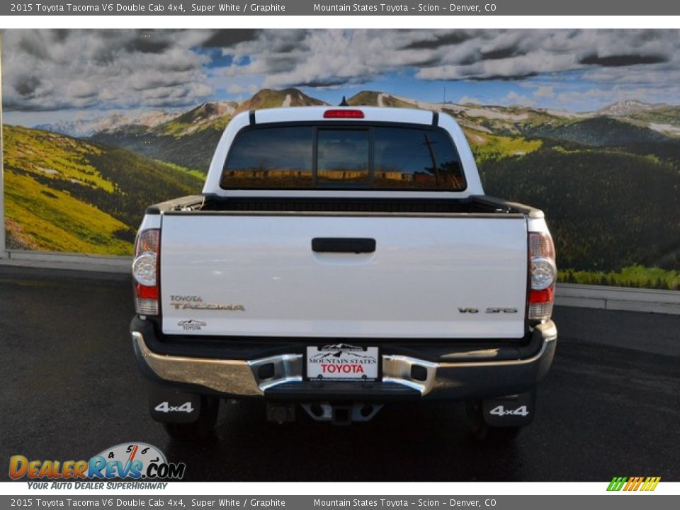 2015 Toyota Tacoma V6 Double Cab 4x4 Super White / Graphite Photo #4