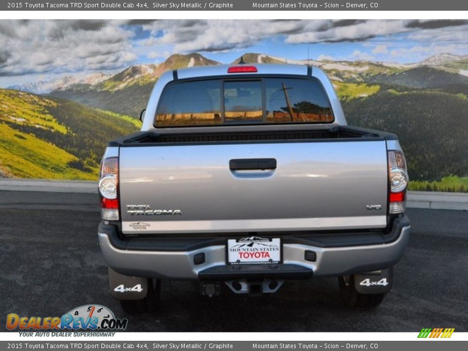 2015 Toyota Tacoma TRD Sport Double Cab 4x4 Silver Sky Metallic / Graphite Photo #4