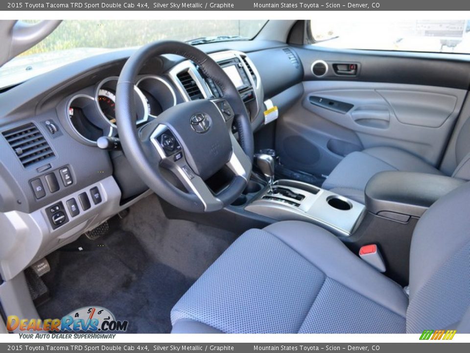 2015 Toyota Tacoma TRD Sport Double Cab 4x4 Silver Sky Metallic / Graphite Photo #5