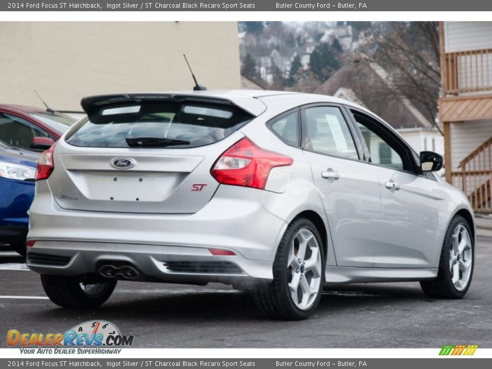 2014 Ford Focus ST Hatchback Ingot Silver / ST Charcoal Black Recaro Sport Seats Photo #3