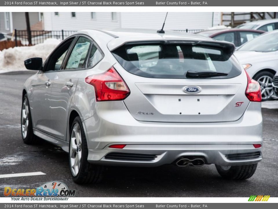 2014 Ford Focus ST Hatchback Ingot Silver / ST Charcoal Black Recaro Sport Seats Photo #4