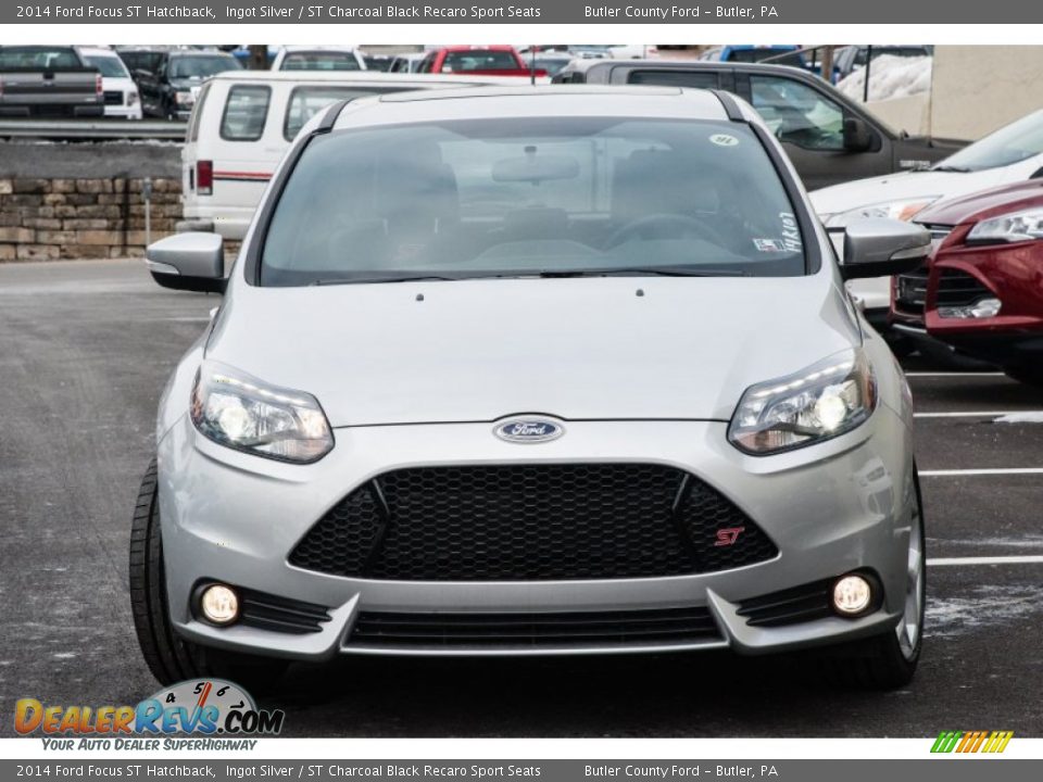 2014 Ford Focus ST Hatchback Ingot Silver / ST Charcoal Black Recaro Sport Seats Photo #5