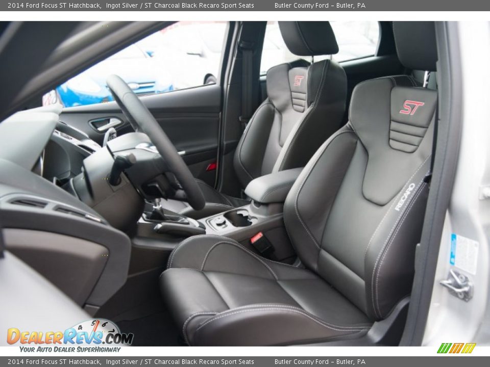 2014 Ford Focus ST Hatchback Ingot Silver / ST Charcoal Black Recaro Sport Seats Photo #10