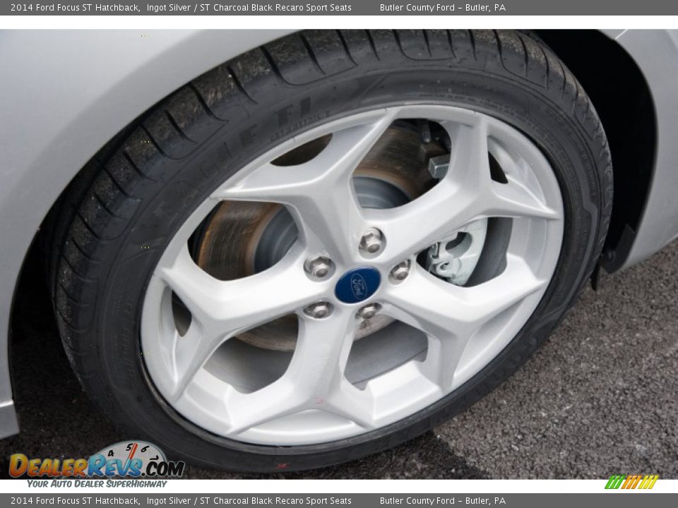 2014 Ford Focus ST Hatchback Ingot Silver / ST Charcoal Black Recaro Sport Seats Photo #12