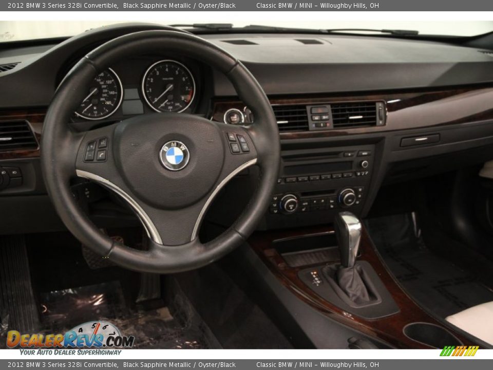 2012 BMW 3 Series 328i Convertible Black Sapphire Metallic / Oyster/Black Photo #8