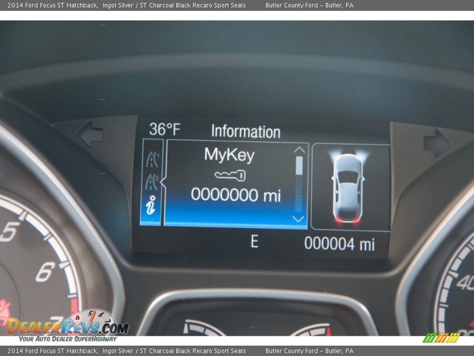 2014 Ford Focus ST Hatchback Ingot Silver / ST Charcoal Black Recaro Sport Seats Photo #15