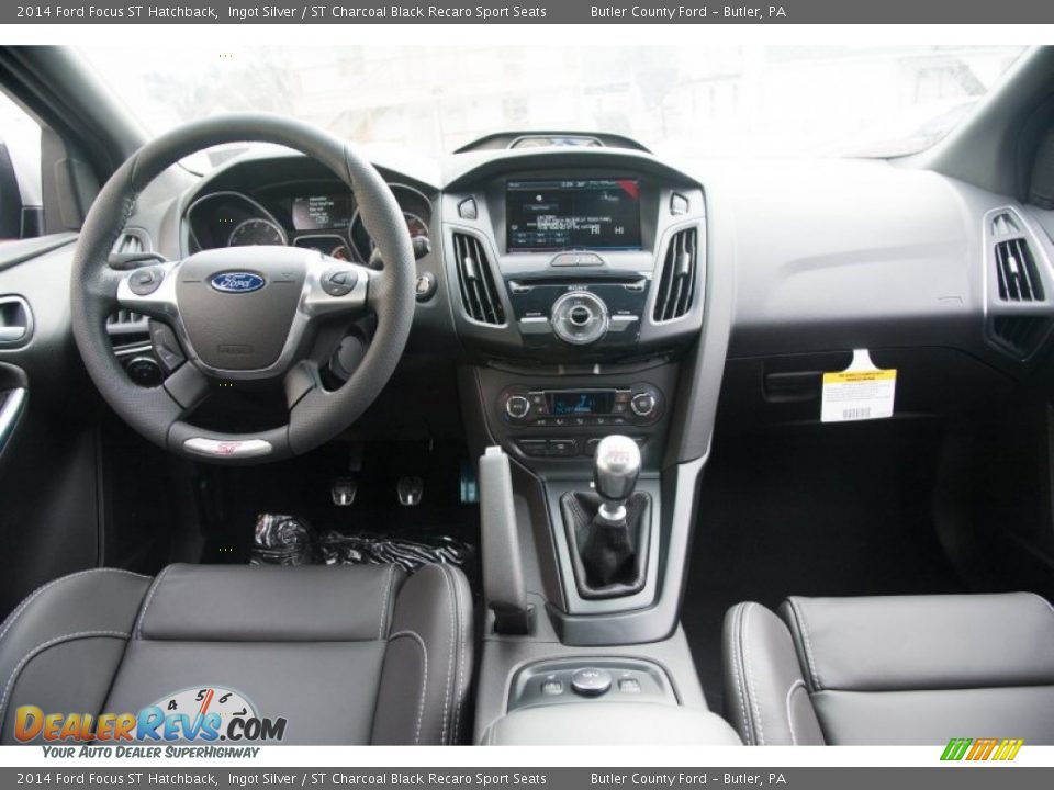 2014 Ford Focus ST Hatchback Ingot Silver / ST Charcoal Black Recaro Sport Seats Photo #17