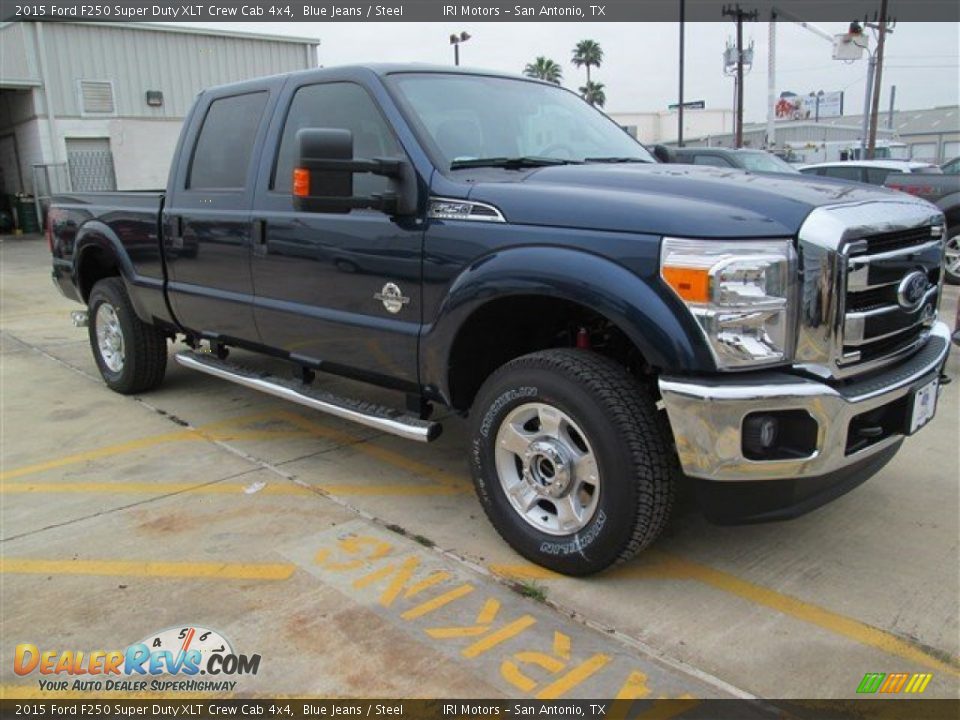 2015 Ford F250 Super Duty XLT Crew Cab 4x4 Blue Jeans / Steel Photo #1