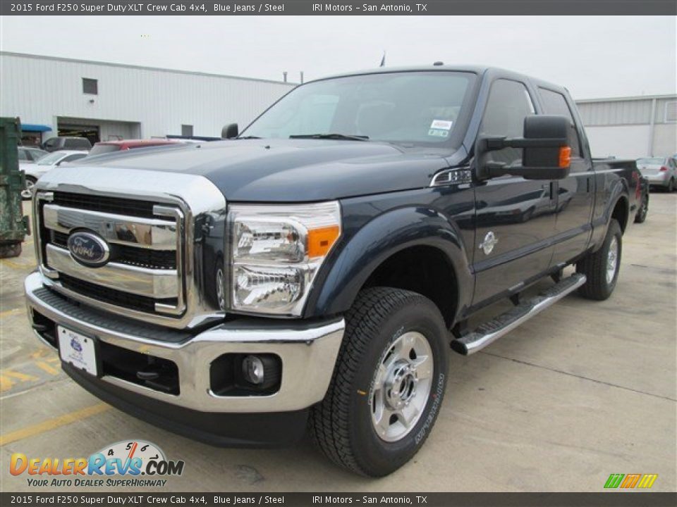 2015 Ford F250 Super Duty XLT Crew Cab 4x4 Blue Jeans / Steel Photo #9